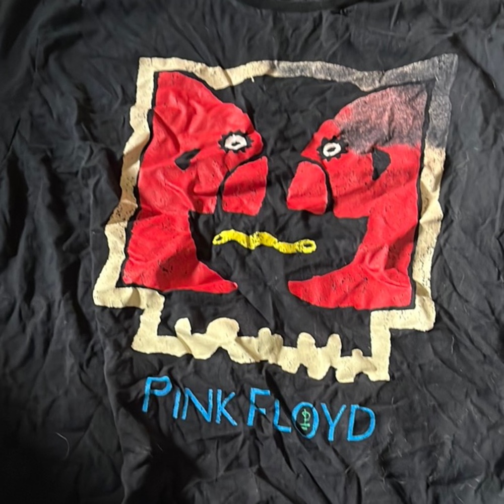Pink Floyd Black and Red Short Sleeve Tee